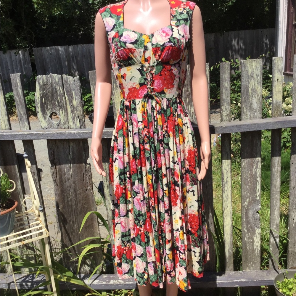 Stunning Vintage Rene’ Derhy Floral Dress